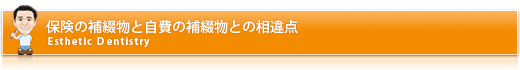 保険の補綴物と自費の補綴物との相違点